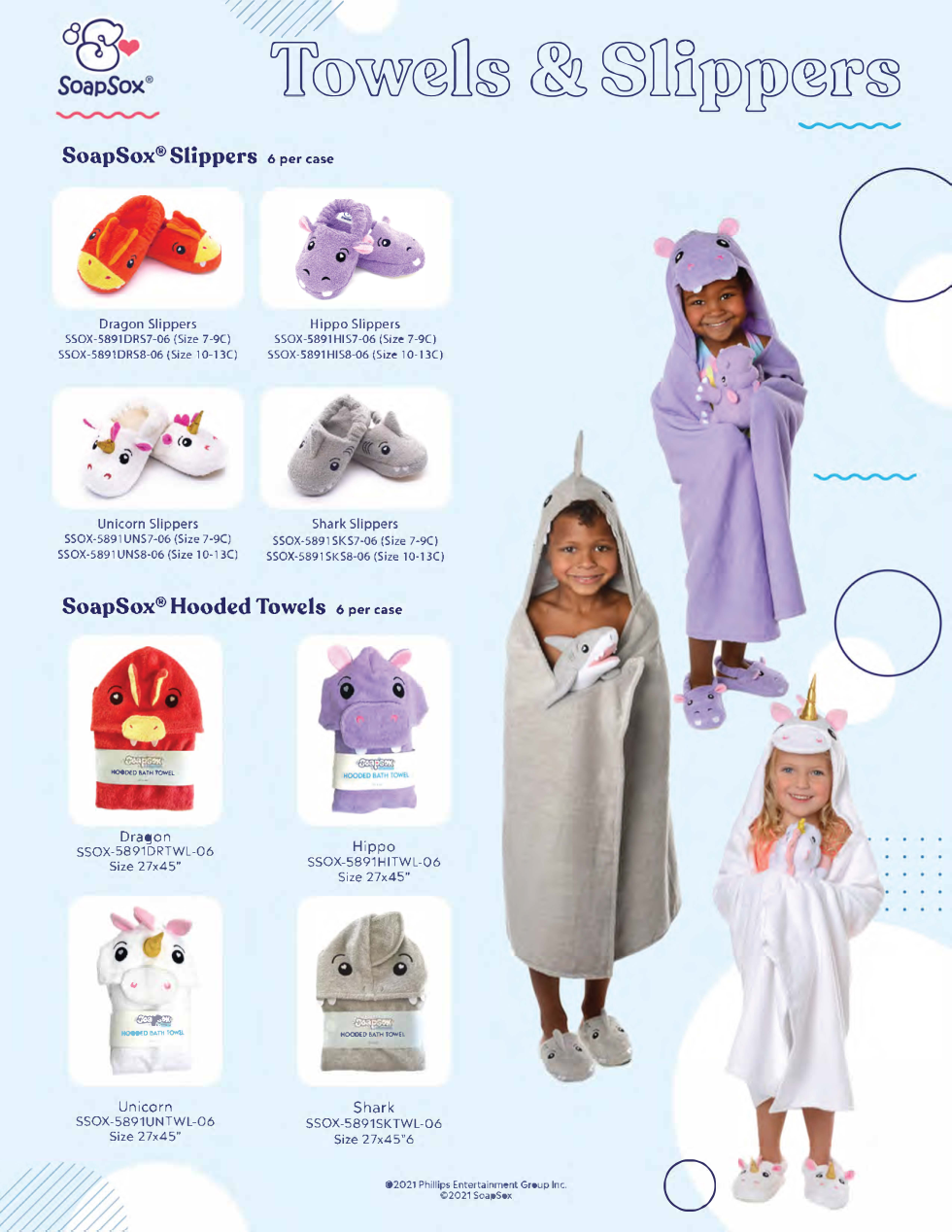 Hooded towels & slippers